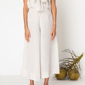 Bird & Kite TICKET TO RIDE Culottes -Natural Linen Size Large